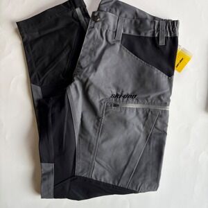 Ski-Doo Mens Lg Garage Multi-Pants Gray Black Anti-Tear Adjustable Work Ride NEW